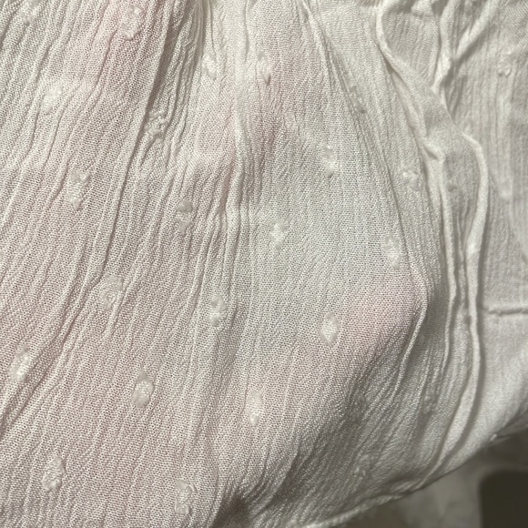 Sim & Sam tiered mini skirt white eyelet small ruffle elastic waist Sz L juniors - Picture 4 of 4